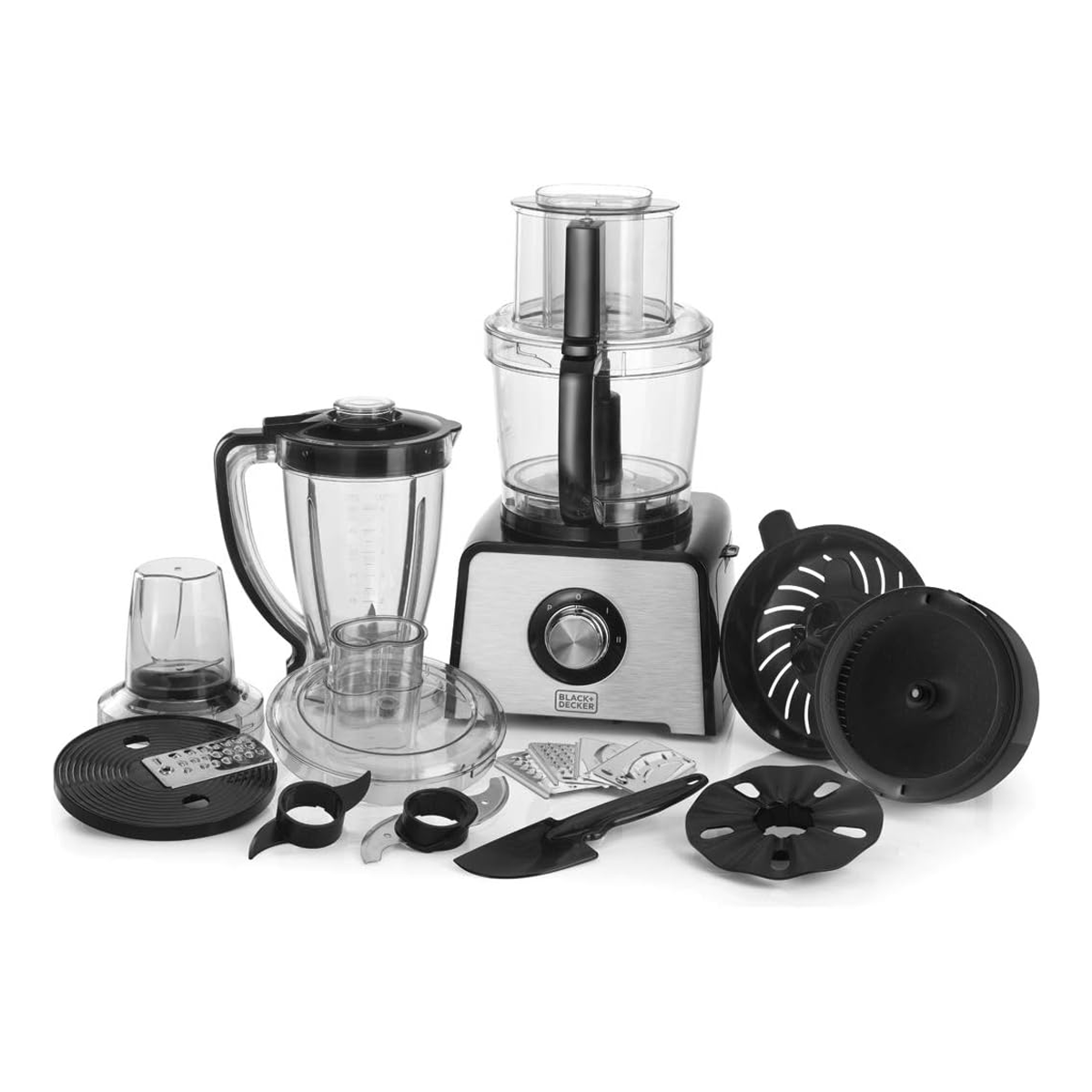 محضرة طعام احترافية 4 بـ 1 بقوة 800 واط و41 وظيفة متعددة ماركة Black & Decker محضرة طعام احترافية 4 بـ 1 بقوة 800 واط و41 وظيفة متعددة ماركة Black & Decker