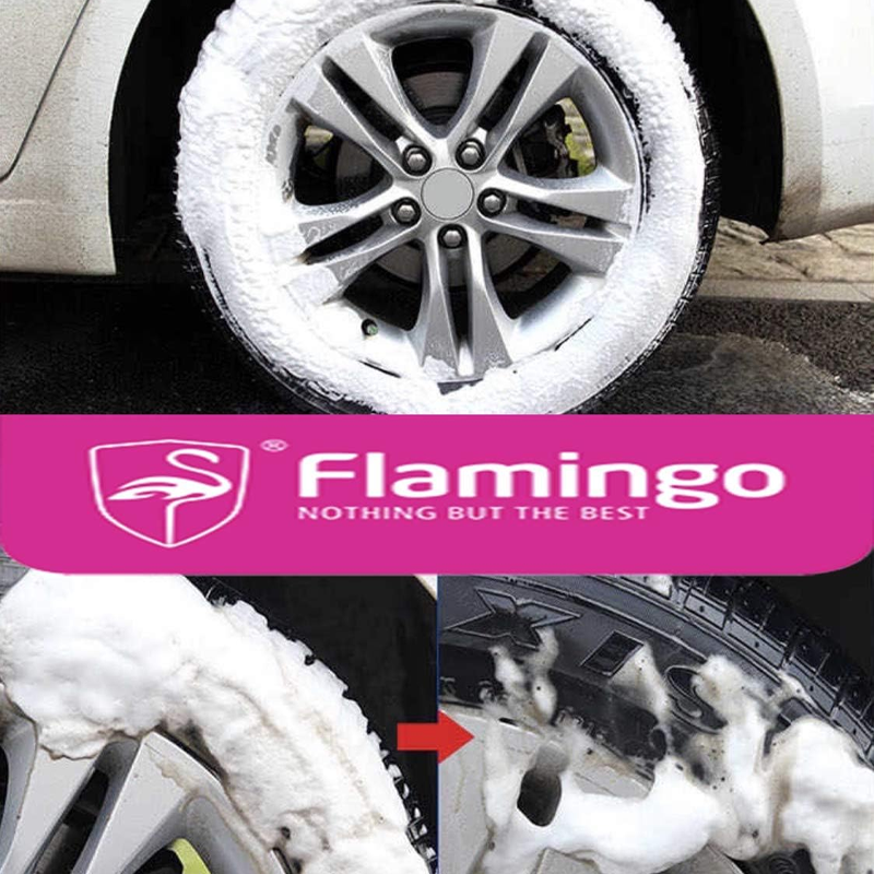 فوم لتلميع وتنظيف اطارات السيارات المقاوم للماء 500 مل من FLAMINGO فوم لتلميع وتنظيف اطارات السيارات المقاوم للماء 500 مل من FLAMINGO