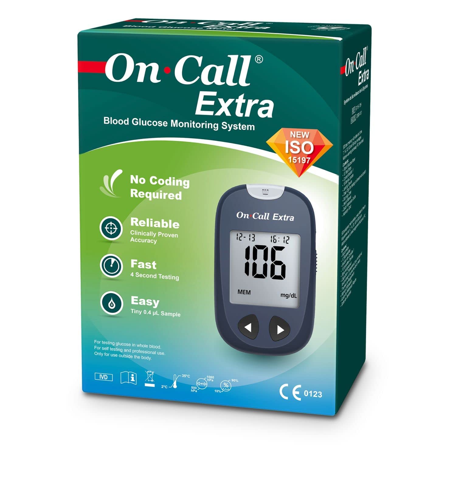 جهاز فحص السكر بالدم On Call Extra جهاز فحص السكر بالدم On Call Extra