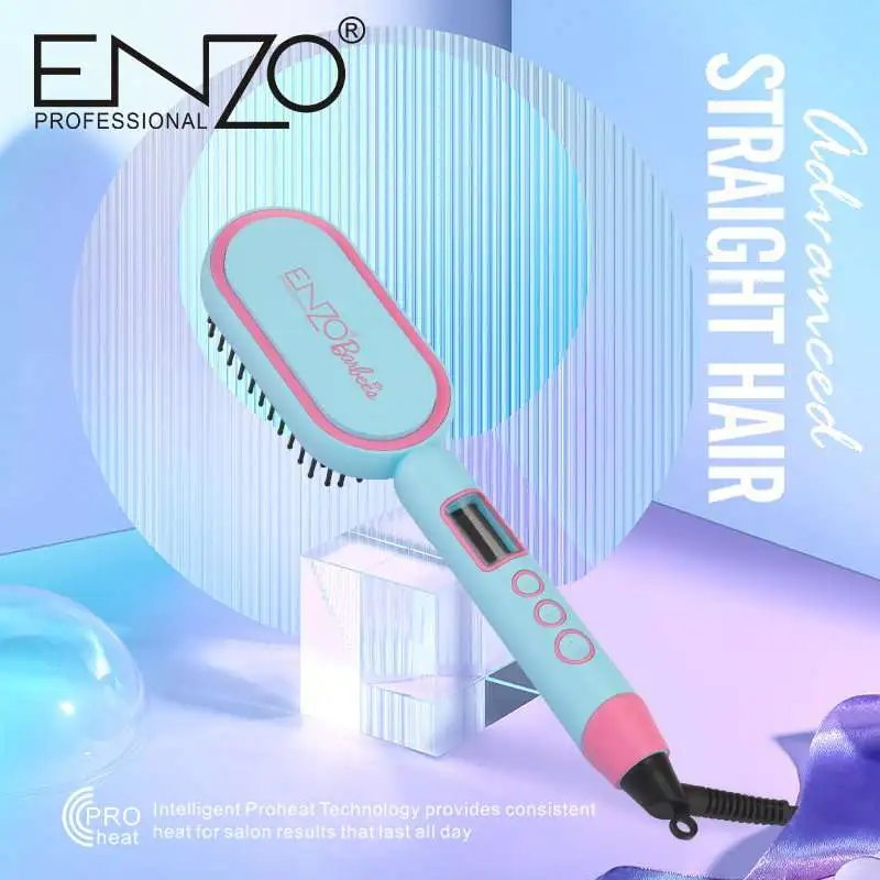 مشط/فرشاة تجفيف وتمليس الشعر بتصميم الباربي ماركة ENZO موديل EN-4102B