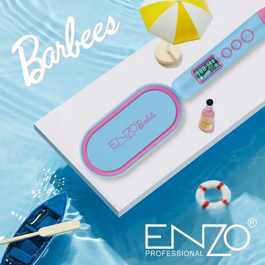 مشط/فرشاة تجفيف وتمليس الشعر بتصميم الباربي ماركة ENZO موديل EN-4102B
