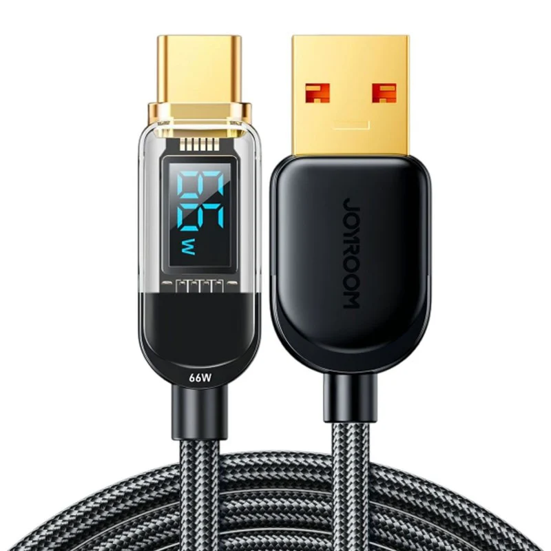 كابل شحن Type-C بشاشة رقمية بطول 1.2 متر ماركة JOYROOM كابل شحن Type-C بشاشة رقمية بطول 1.2 متر ماركة JOYROOM