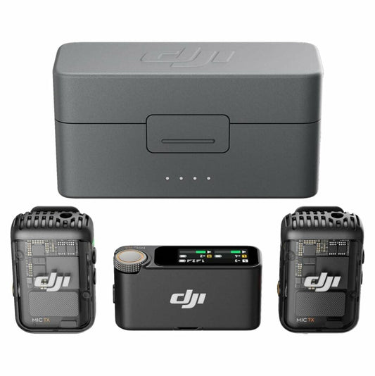 ميكروفون لاسلكي DJI Mic 2 – 2 مرسل + 1 مستقبل، 250 متر