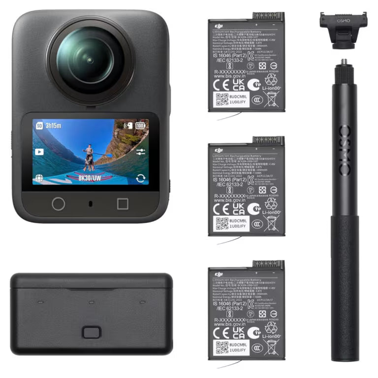 كاميرا أكشن 360 درجة DJI Osmo 360 Adventure Combo، 8K، 120 ميجابكسل