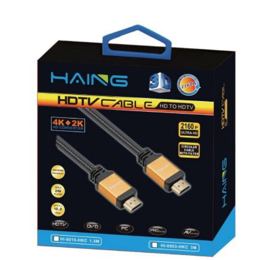 كيبل من HAING HI-0005-HKC 4K HDMI Circular Cable With Filter - 5M موديل HI-0005-HKC-5M - صورة 2