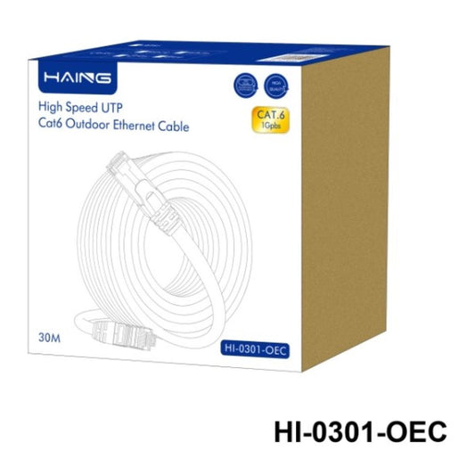 كيبل من HAING HI-0301-OEC Cat 6 Outdoor عالي السرعة شبكة إيثرنت 30M - صورة 1