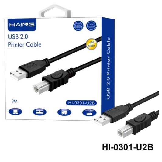 كيبل من HAING HI-0301-U2B USB 2.0 كيبل طابعة - 3M - صورة 1
