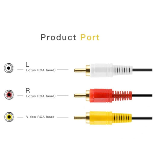 كيبل من HAING HI-0303-RCA 3 RCA Male to 3 RCA Male كيبل صوت – 1.5M موديل HI-0303-RCA-1.5M - صورة 2