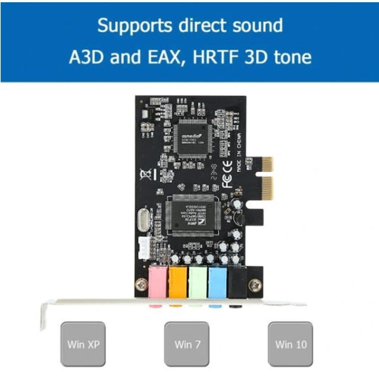 بطاقة توسعة كمبيوتر من HAING HI-1006-PSC PCI Sound Express محول Card 5.1 - صورة 2