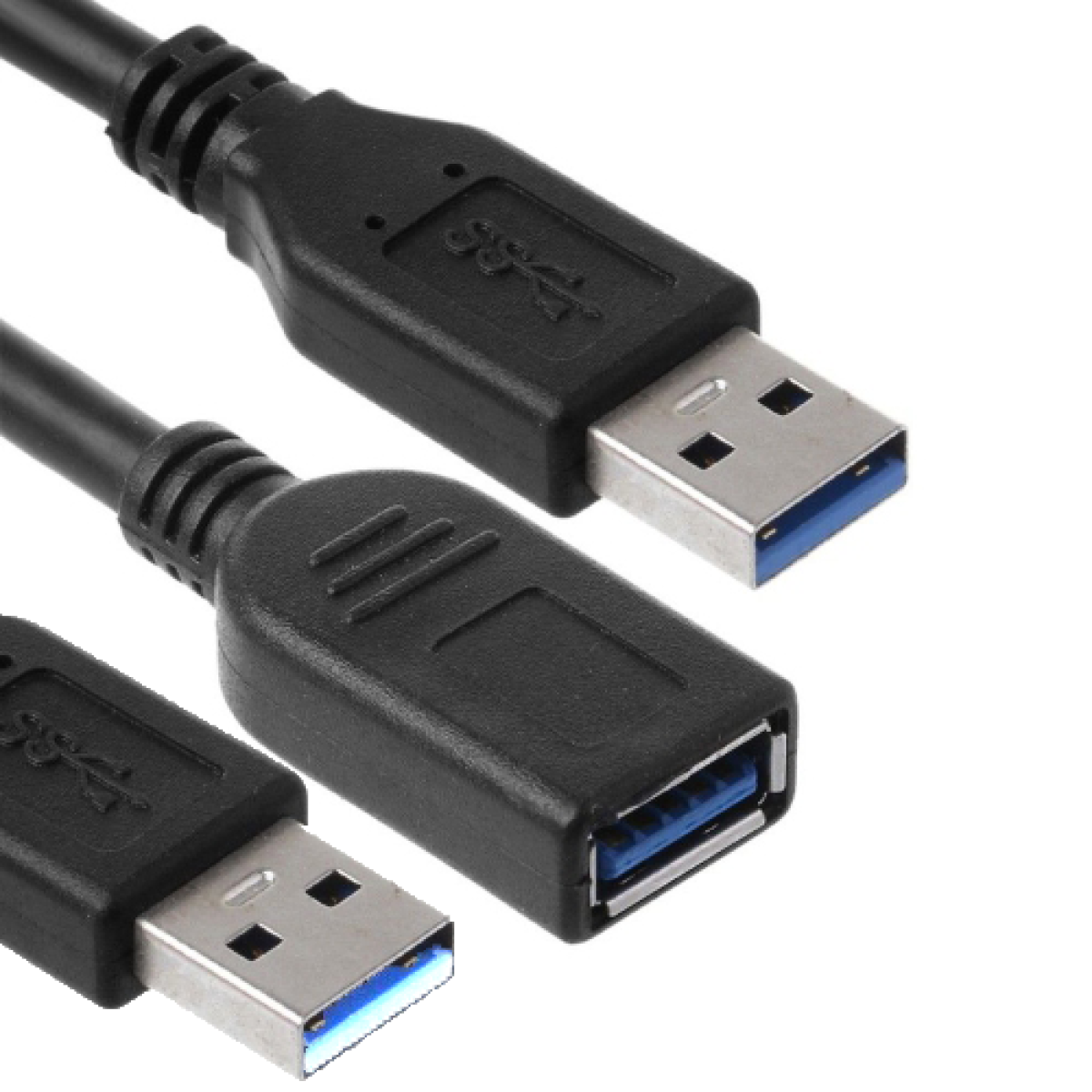 كيبل من HAING USB 3.0 كيبل تمديد (Dual Male to Female) – 1M موديل HI-A202-U3C - صورة 1