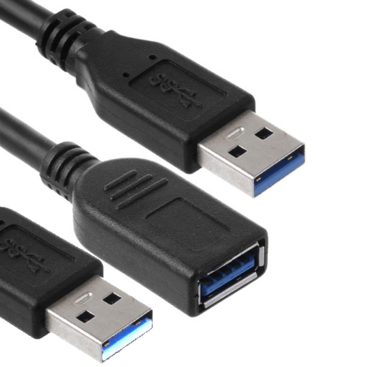 كيبل من HAING USB 3.0 كيبل تمديد (Dual Male to Female) – 1M موديل HI-A202-U3C - صورة 1