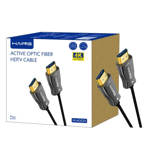 كيبل من HAING 8K HDMI 2.1 Fiber Optic Cable 10M Ultra عالي السرعة 48Gbps موديل HI-AOC01-10M - صورة 2