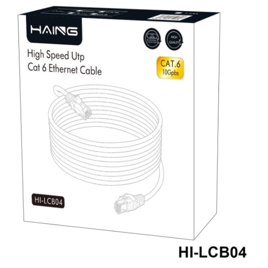 كيبل شبكة Cat6 بسرعة 1Gbps بطول 15 متر من HAING موديل HI-LCB04-15M - صورة 1