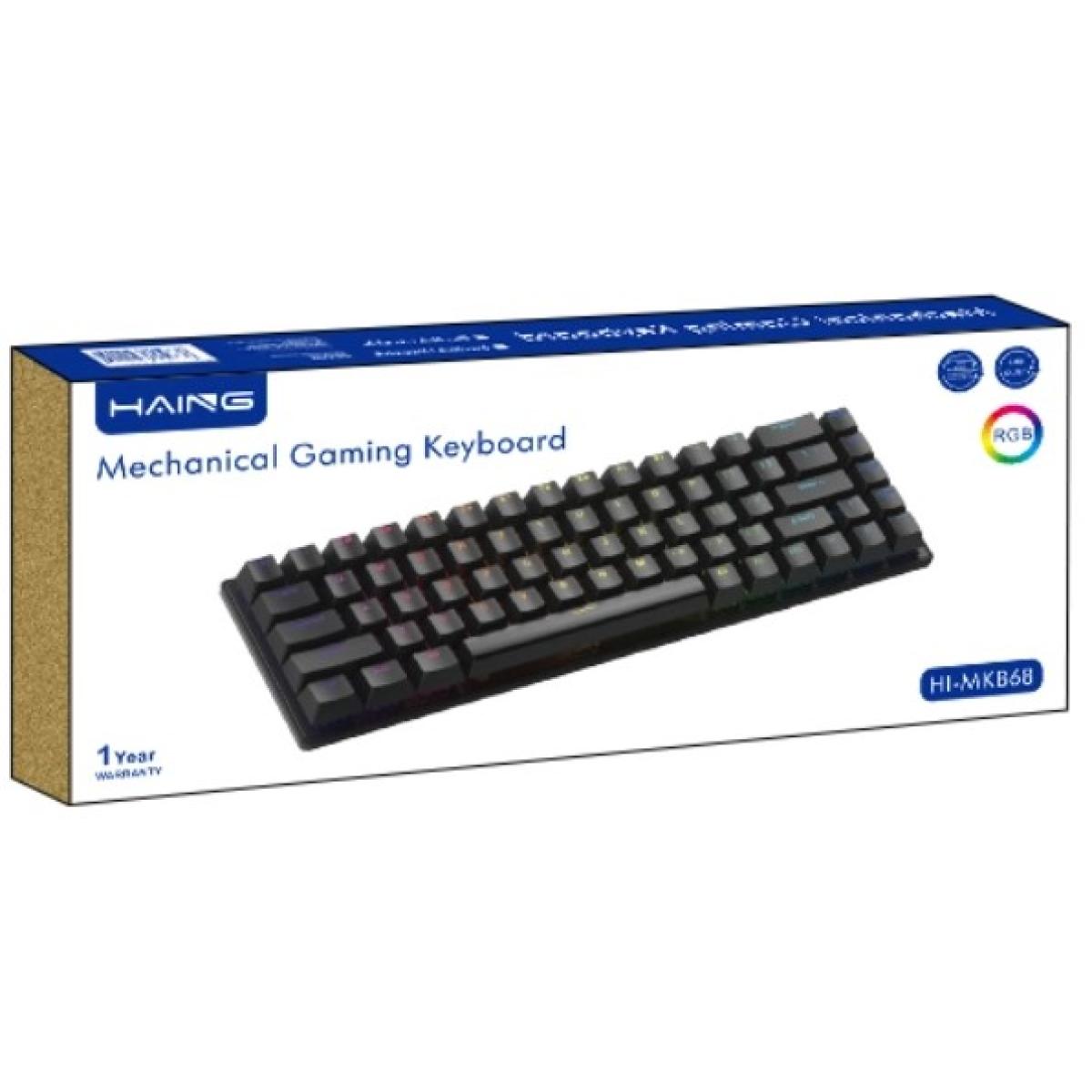 كيبورد ألعاب ميكانيكي لاسلكي بإضاءة RGB من HAING موديل HI-MKB68 - صورة 3