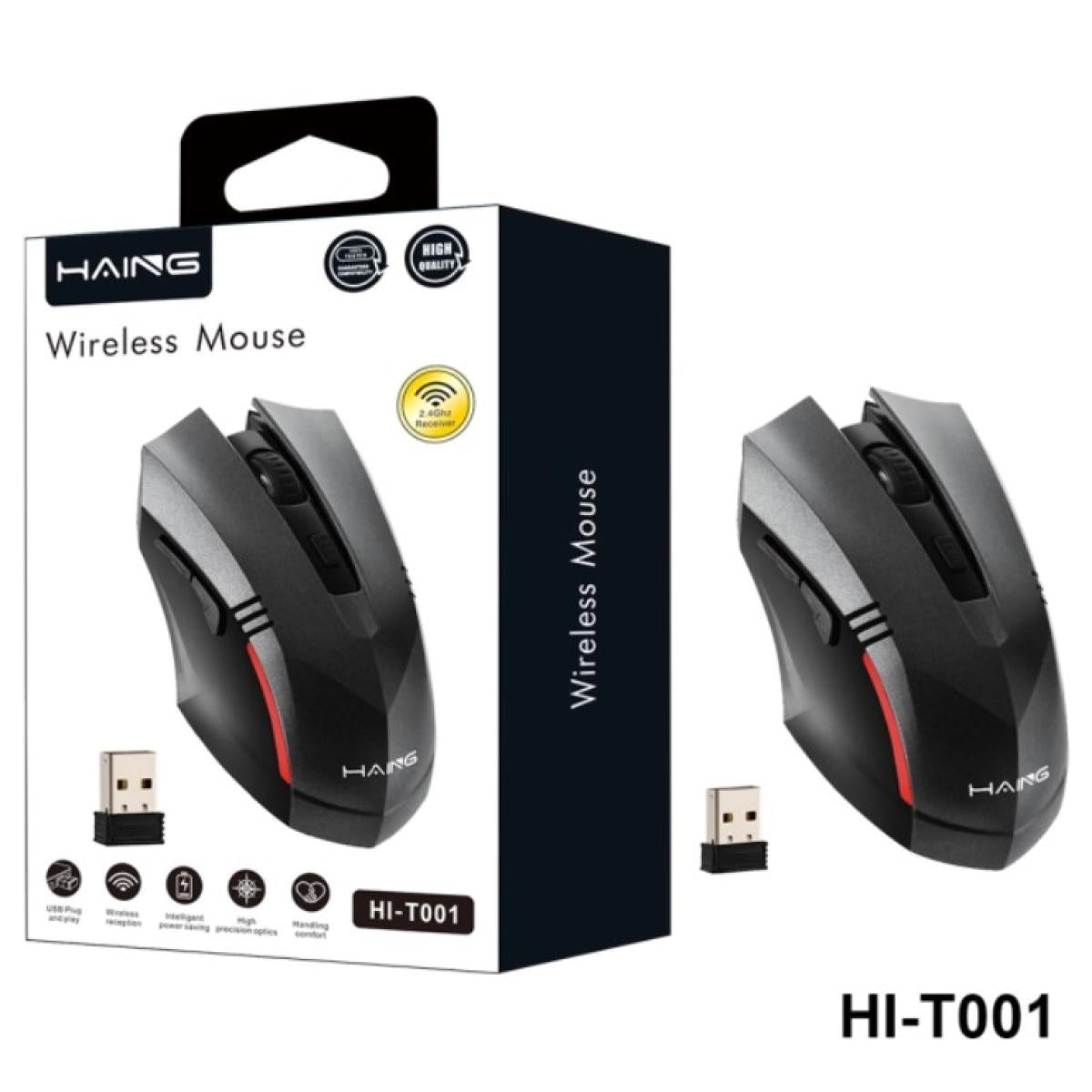 ماوس كمبيوتر من HAING HI-T001 2.4G لاسلكي ماوس with Type-C موصل - صورة 1