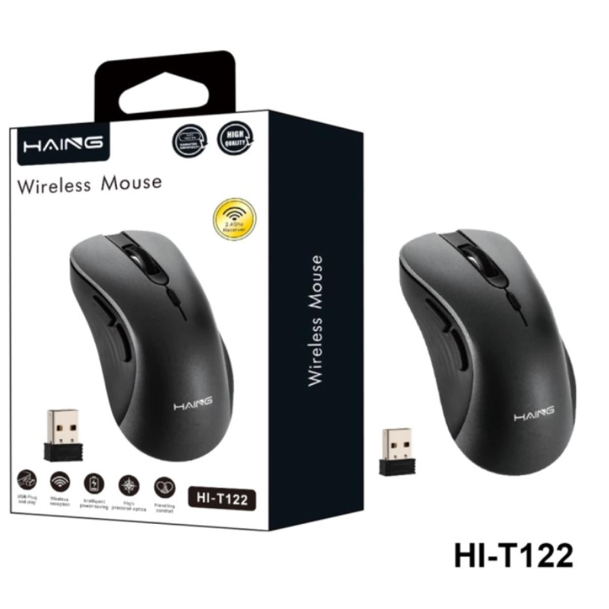 ماوس كمبيوتر من HAING HI-T122 2.4G لاسلكي ماوس with Type-C موصل - صورة 1