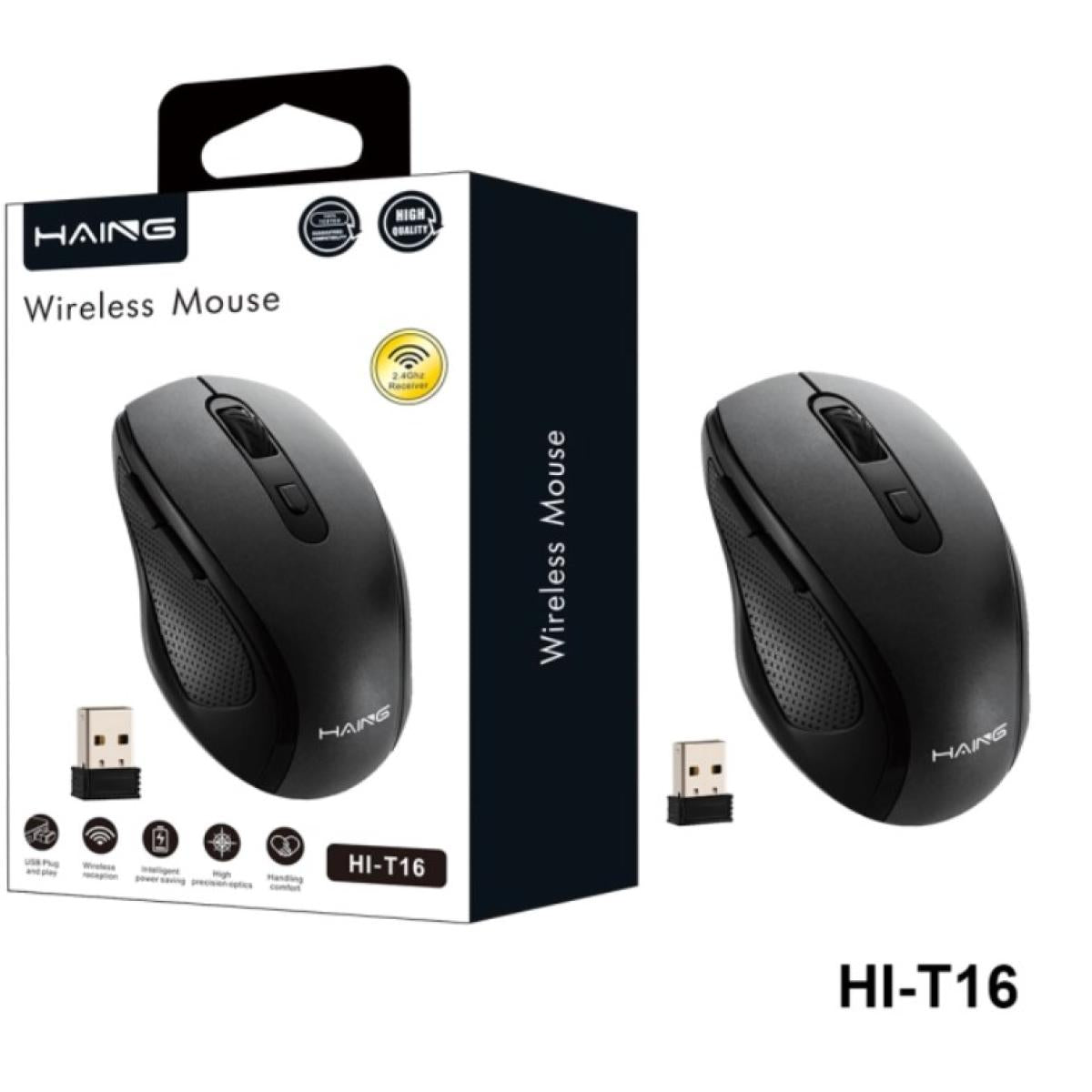 ماوس كمبيوتر من HAING HI-T16 2.4G لاسلكي ماوس with Type-C موصل - صورة 1