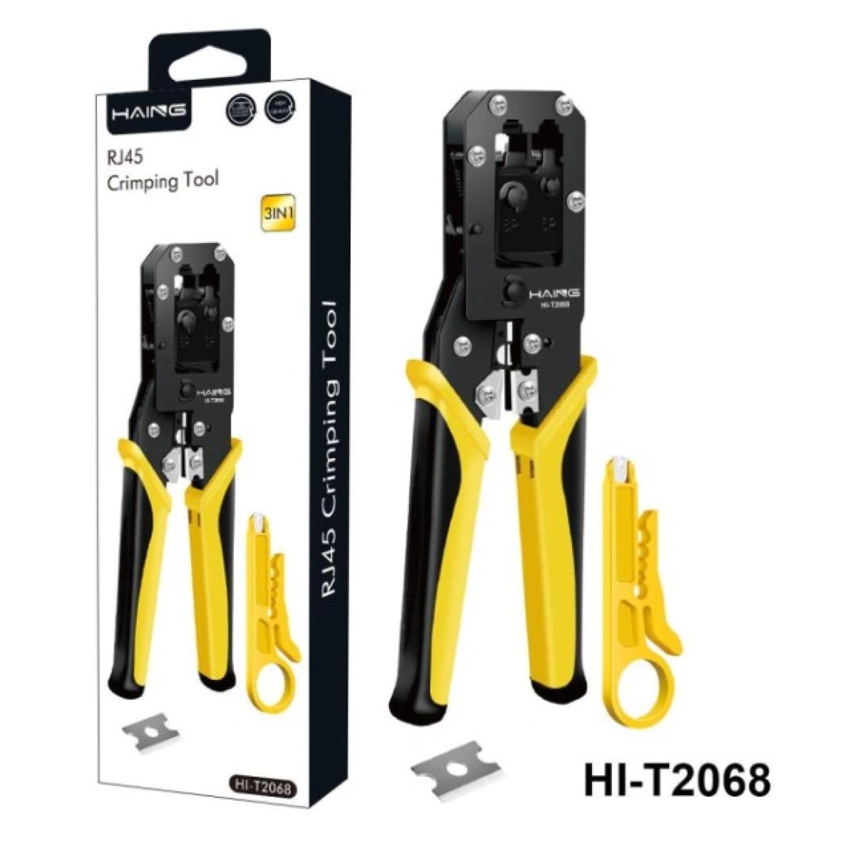 كماشة كبس وقص أسلاك الشبكة RJ45 من HAING موديل HI-T2068 - صورة 1