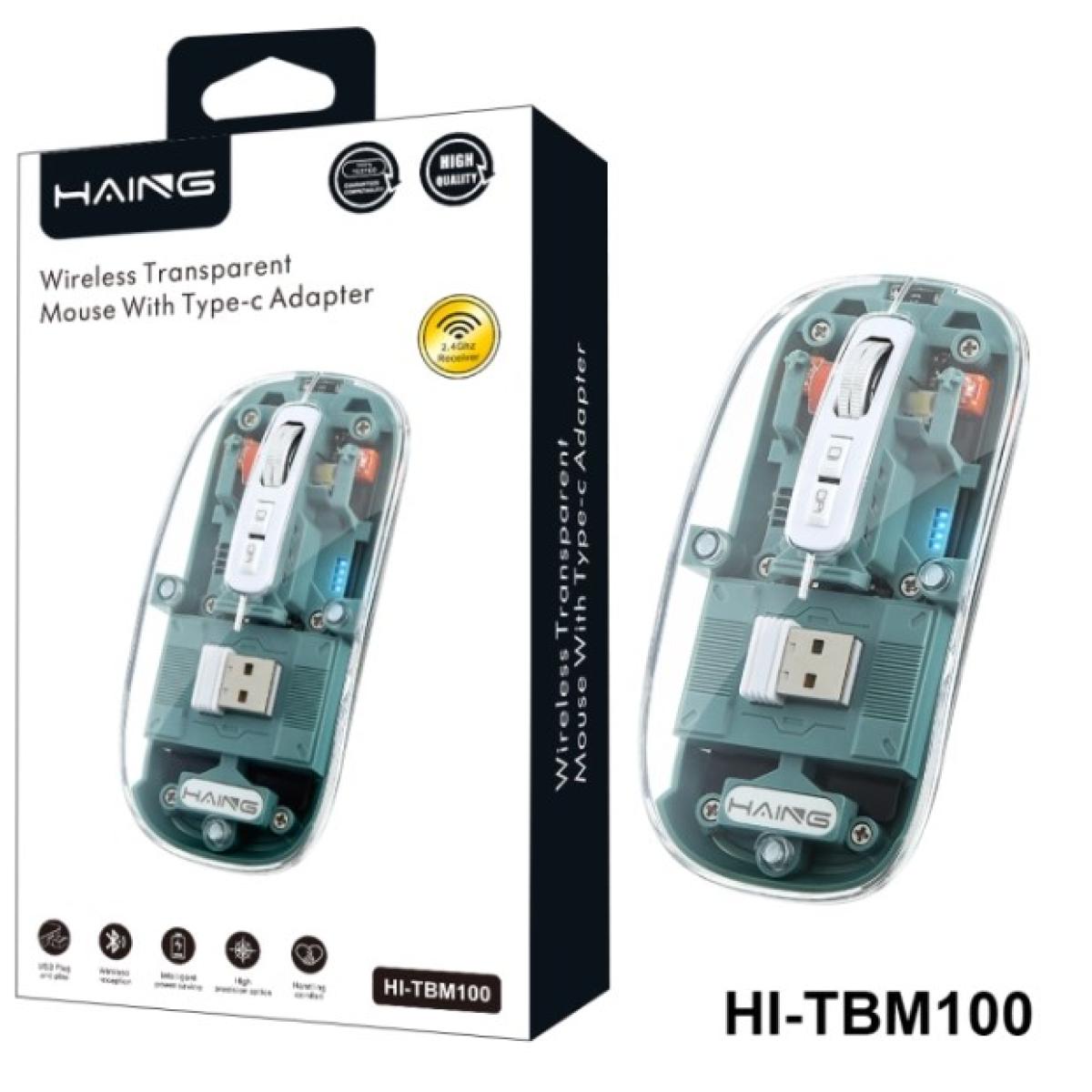 ماوس كمبيوتر من HAING HI-TBM100 Bluetooth & لاسلكي 2.4G ماوس - صورة 2