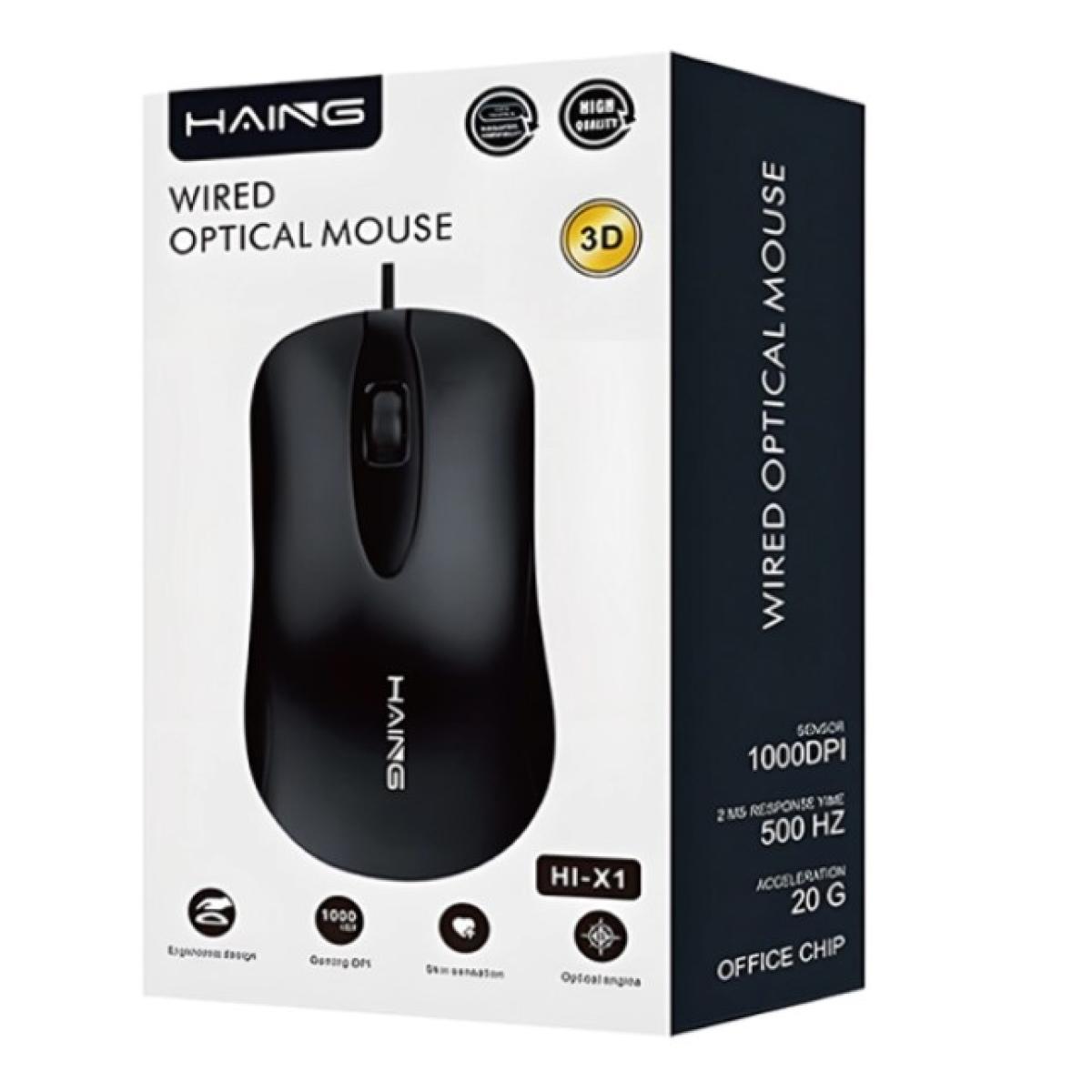 ماوس كمبيوتر من HAING HI-X1 سلكي Optical ماوس | Precision & Comfort موديل MOUSE-X1 - صورة 1