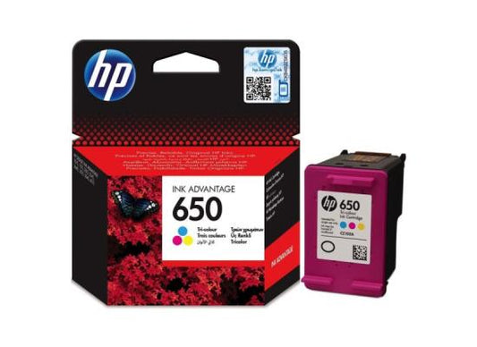 خرطوشة حبر HP 650 ملونة أصلية CZ102A