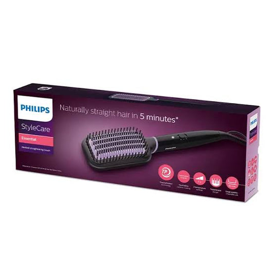 فرشاة تصفيف الشعر بتقنية ThermoProtect وسيراميك التورمالين لتنعيم الشعر ماركة Philips