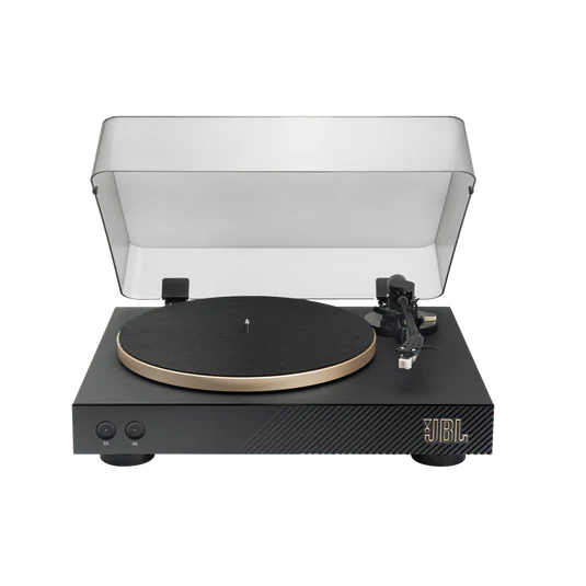 استمتع بصوت JBL مع JBL Spinner BT Bluetooth Turntable | AptX-HD | Belt Drive | Moving Magnet Cartridge | Gold | JBLSPINNERBTGLDEU | أداء لاسلكي موثوق