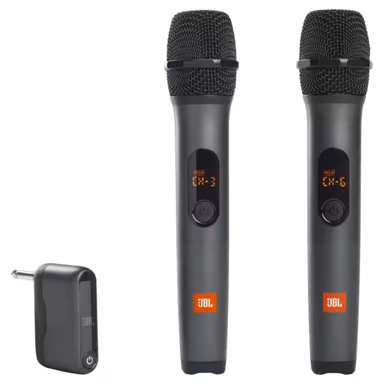 JBL JBL Wireless Microphone Set – Dual Wireless Mics with Rechargeable UHF Receiver | Original JBL Pro Sound – اختيار مثالي للموسيقى والمكالمات