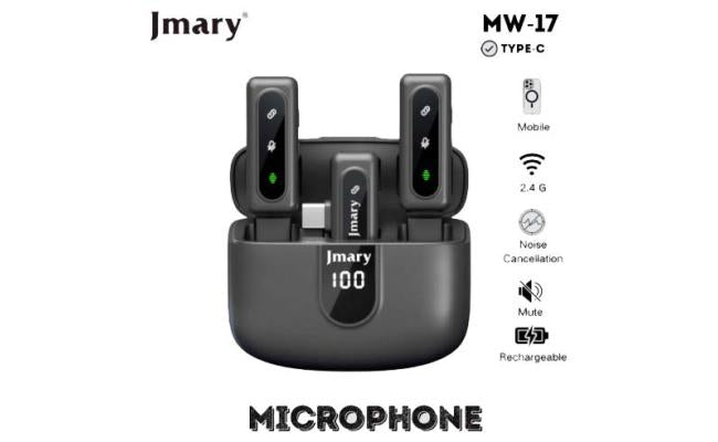 ميكروفونان لاسلكيان Jmary MW-17 Type-C