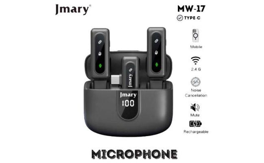 ميكروفونان لاسلكيان Jmary MW-17 Type-C
