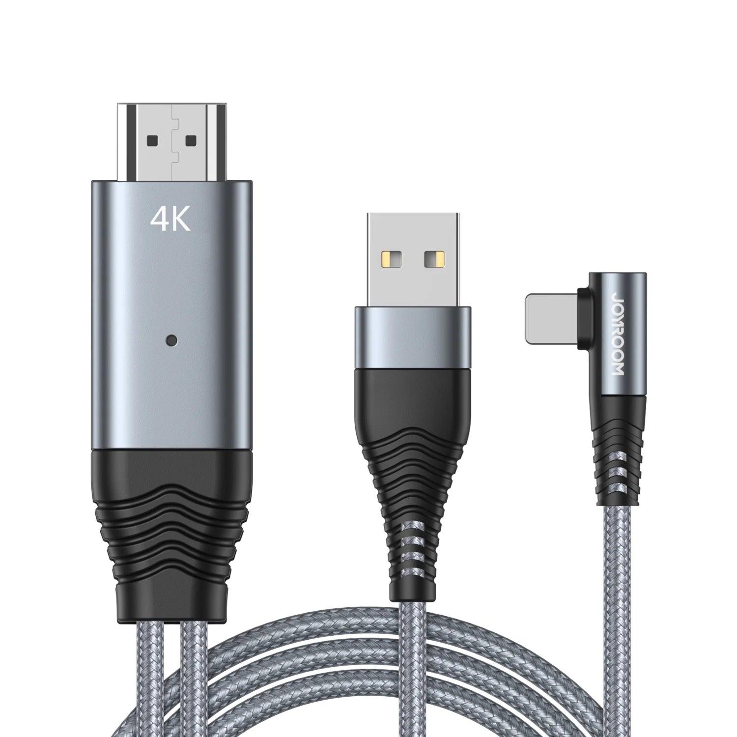 كابل شحن JOYROOM JOYROOM Lightning to HDMI 4K Mirroring Cable | أداء موثوق وتصميم عملي