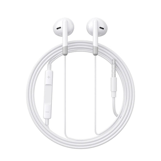 سماعة JOYROOM Joyroom Wired Half In Ear Earphones Crisp Sound & Comfort - White | أداء موثوق وتصميم عملي