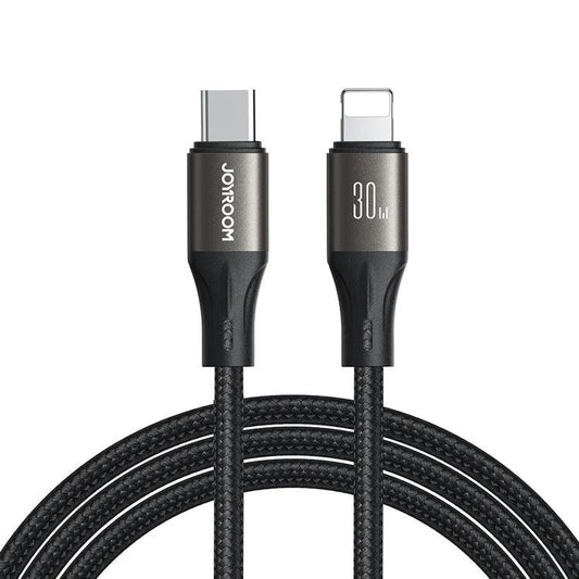 كابل شحن JOYROOM Joyroom 30W Fast Charging Data Cable Lightning Speed & Durable - Black & White | أداء موثوق وتصميم عملي