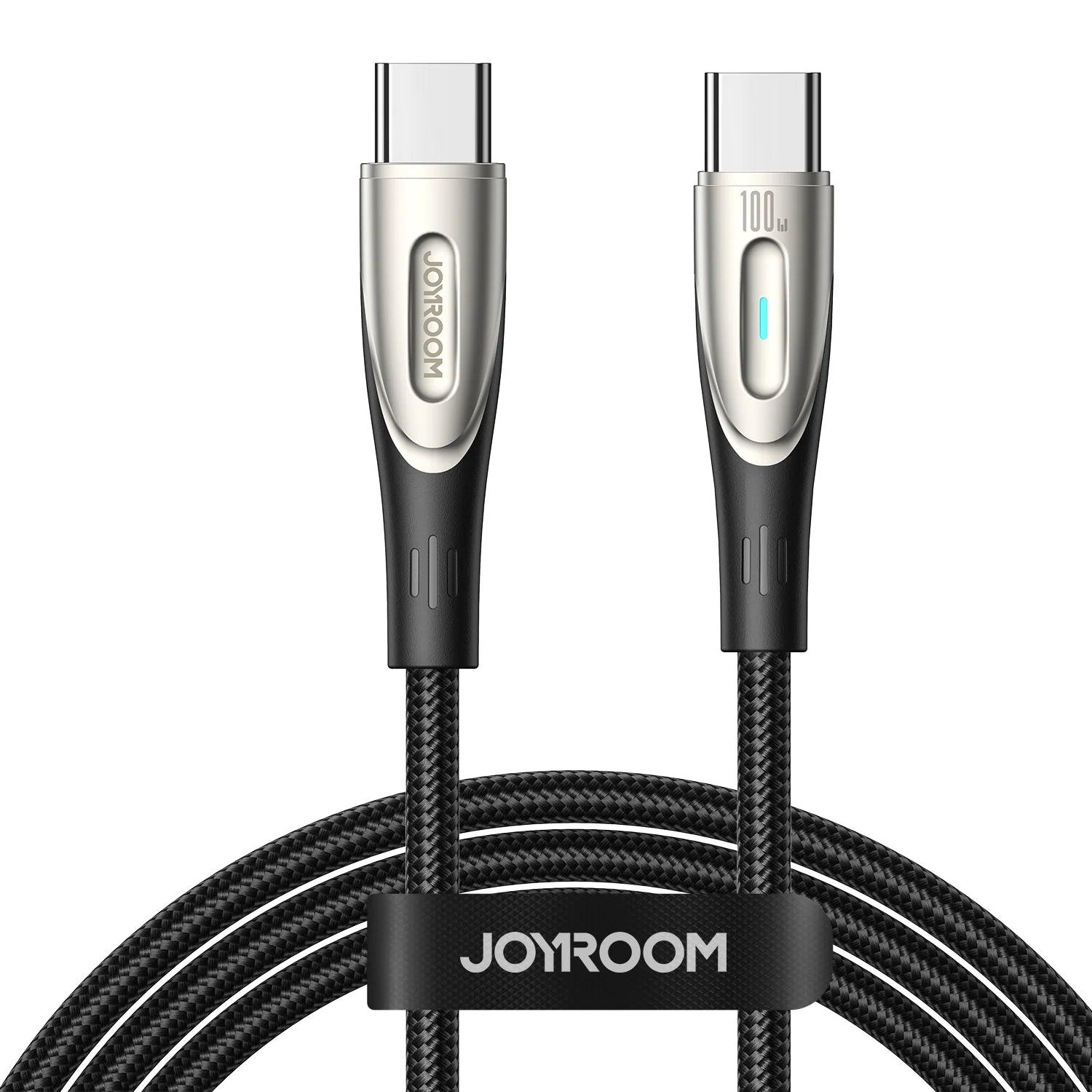 كابل شحن JOYROOM Joyroom 100W Data Cable Type C to Type C  1.2m - Black | أداء موثوق وتصميم عملي