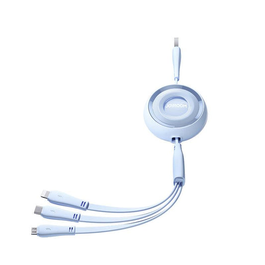 كابل شحن JOYROOM Joyroom 3 in 1 Retractable Charging Cable Multi Use 1M | أداء موثوق وتصميم عملي