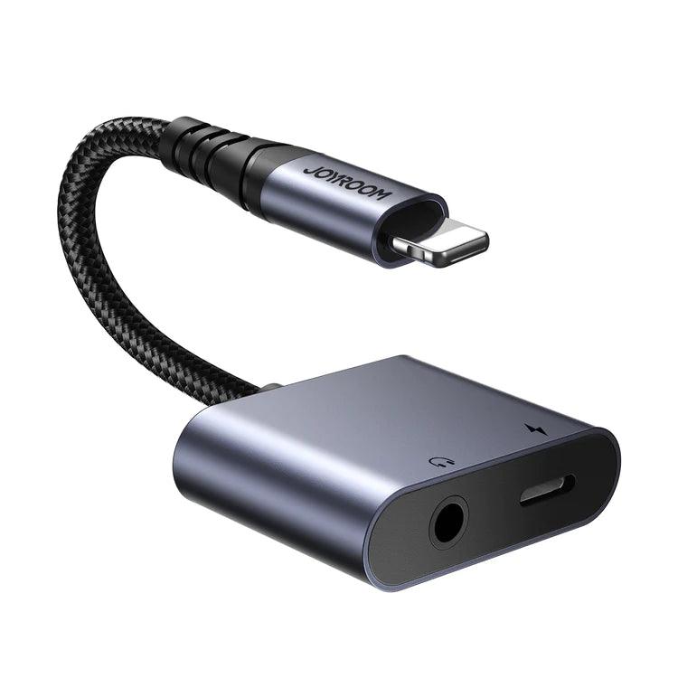 إكسسوار تقني JOYROOM Joyroom Audio Transfer 2 in 1 Adapter Lightning to 3.5mm - Black | أداء موثوق وتصميم عملي