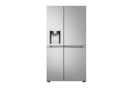 ثلاجة LG Side by Side سعة 611 لتر مع Door-in-Door وUVnano لون فضي بلاتيني