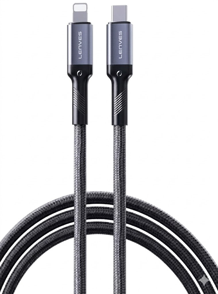 كيبل شحن ونقل بيانات من Lenyes موديل LC509 TC-I – USB-C to Lightning