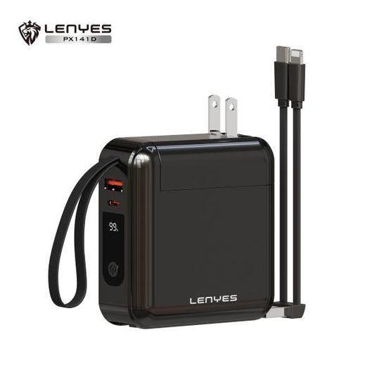 باور بانك من Lenyes موديل PX141D – 15000 ملّي أمبير، 20 واط، 2.4 أمبير