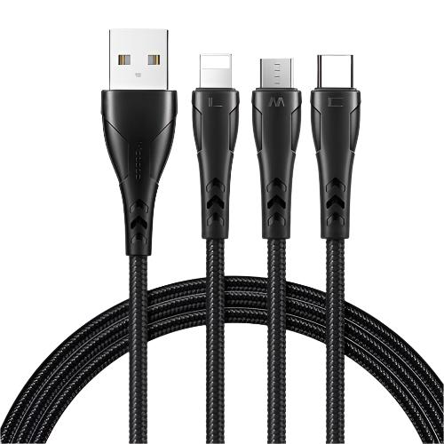 كيبل Lightning من Mcdodo موديل CA-6960 – 3 أمبير، 3 في 1، 1.2 متر