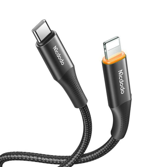كيبل Mcdodo CA-9960 USB-C إلى Lightning 20W بطول 1.2 متر - أسود