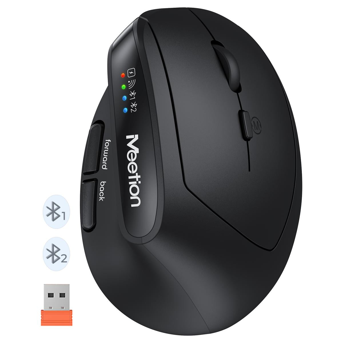 ماوس ألعاب من Meetion موديل BTM008 – اتصال لاسلكي 2.4GHz وBluetooth و2400DPI