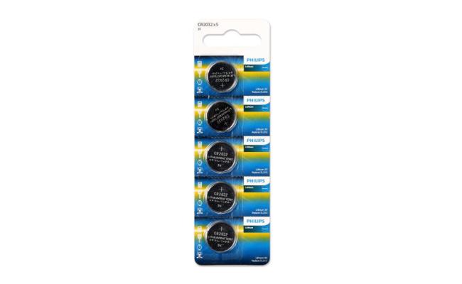 بطاريات Philips CR2032P5B/97 ليثيوم 3 فولت عبوة 5 قطع