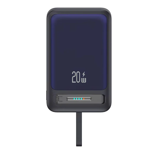 باور بنك USAMS CD219 مغناطيسي لاسلكي 10000mAh شحن 15W مع حامل مدمج وكيبل