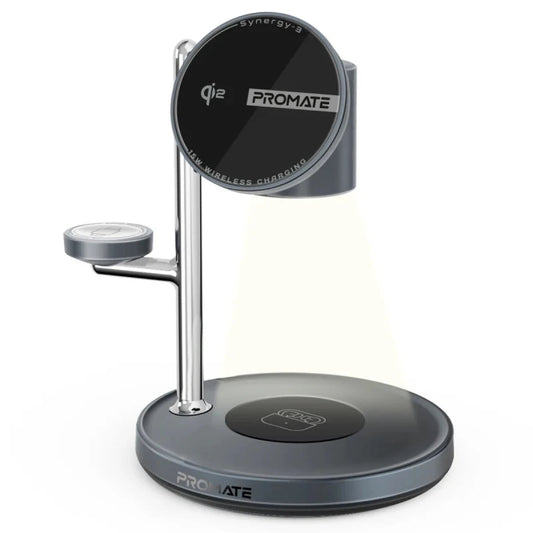 شاحن من Promate موديل Synergy-3 مع 25.5W و15W لاسلكي - صورة 1