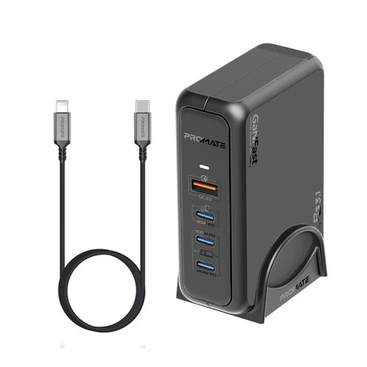 شاحن من Promate موديل GaNPort-140W مع 140W وUSB-C وGaN - صورة 1