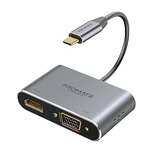محول من Promate موديل MediaHub-C2 مع USB-C و4K - صورة 1