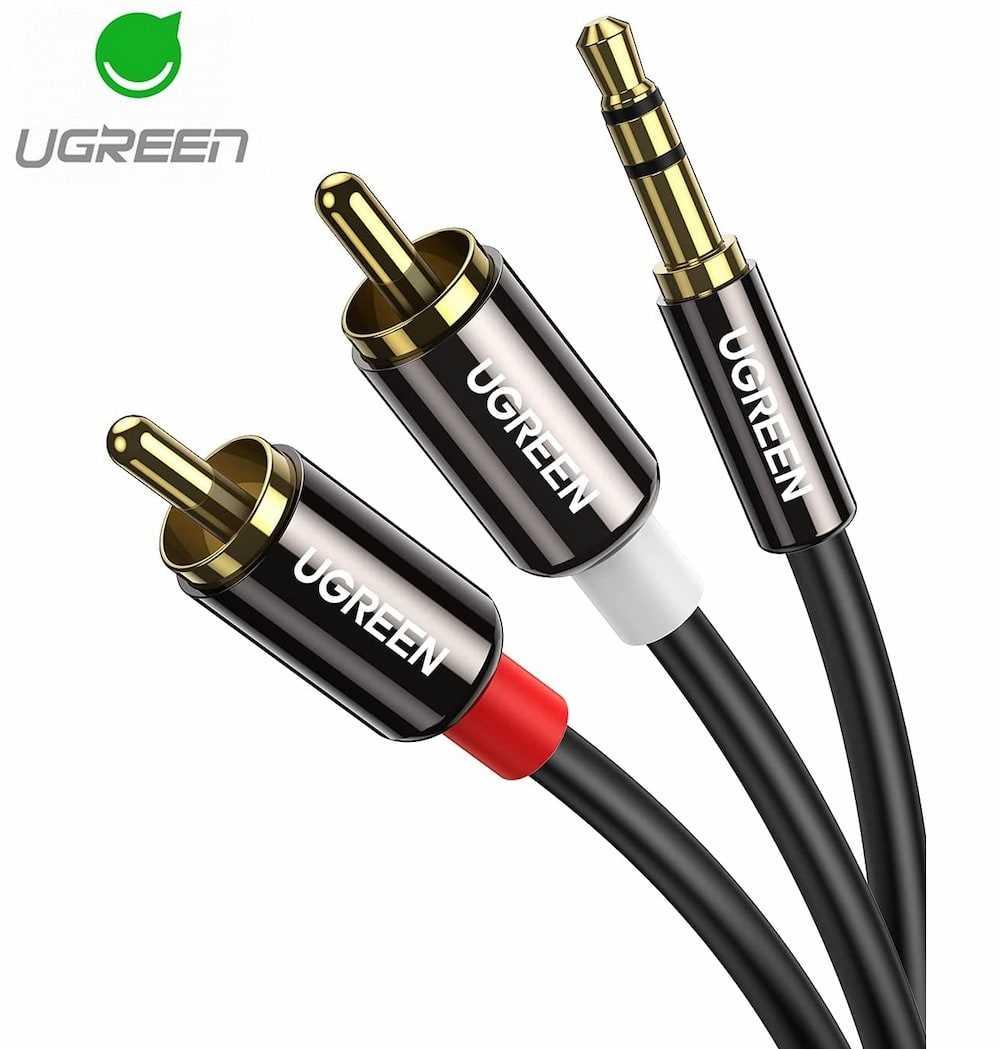 كيبل صوت UGREEN 10511 من 3.5 ملم إلى 2RCA بطول 1.5 متر