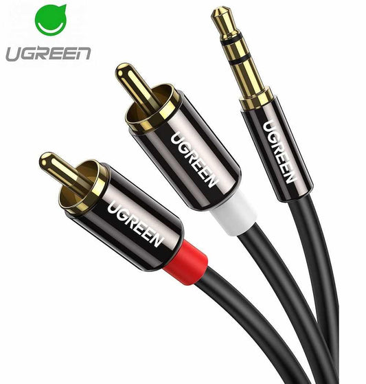 كيبل صوت UGREEN 10511 من 3.5 ملم إلى 2RCA بطول 1.5 متر
