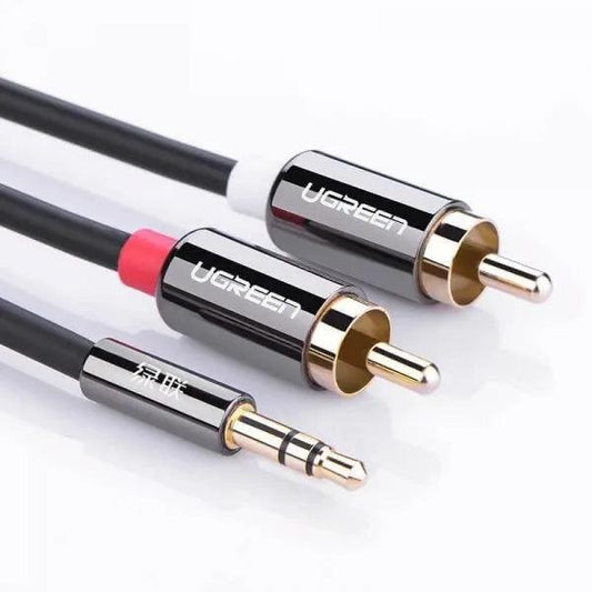 كيبل صوت UGREEN من 3.5 ملم إلى 2 RCA بطول 3 متر موديل 10590